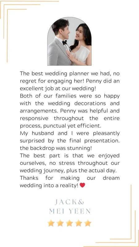 Top Wedding Planner Ipoh Customers Review 11