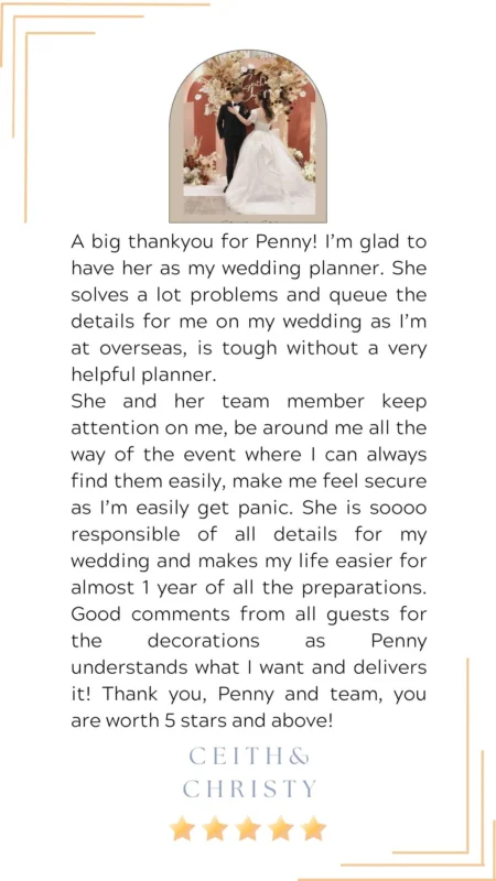 Ipoh Wedding Planner Customers Review 13